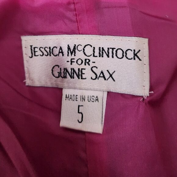 Jessica McClintock for‎ Gunne Sax Dress 5 Pink Mini Strapless Cocktail Prom - Picture 2 of 9